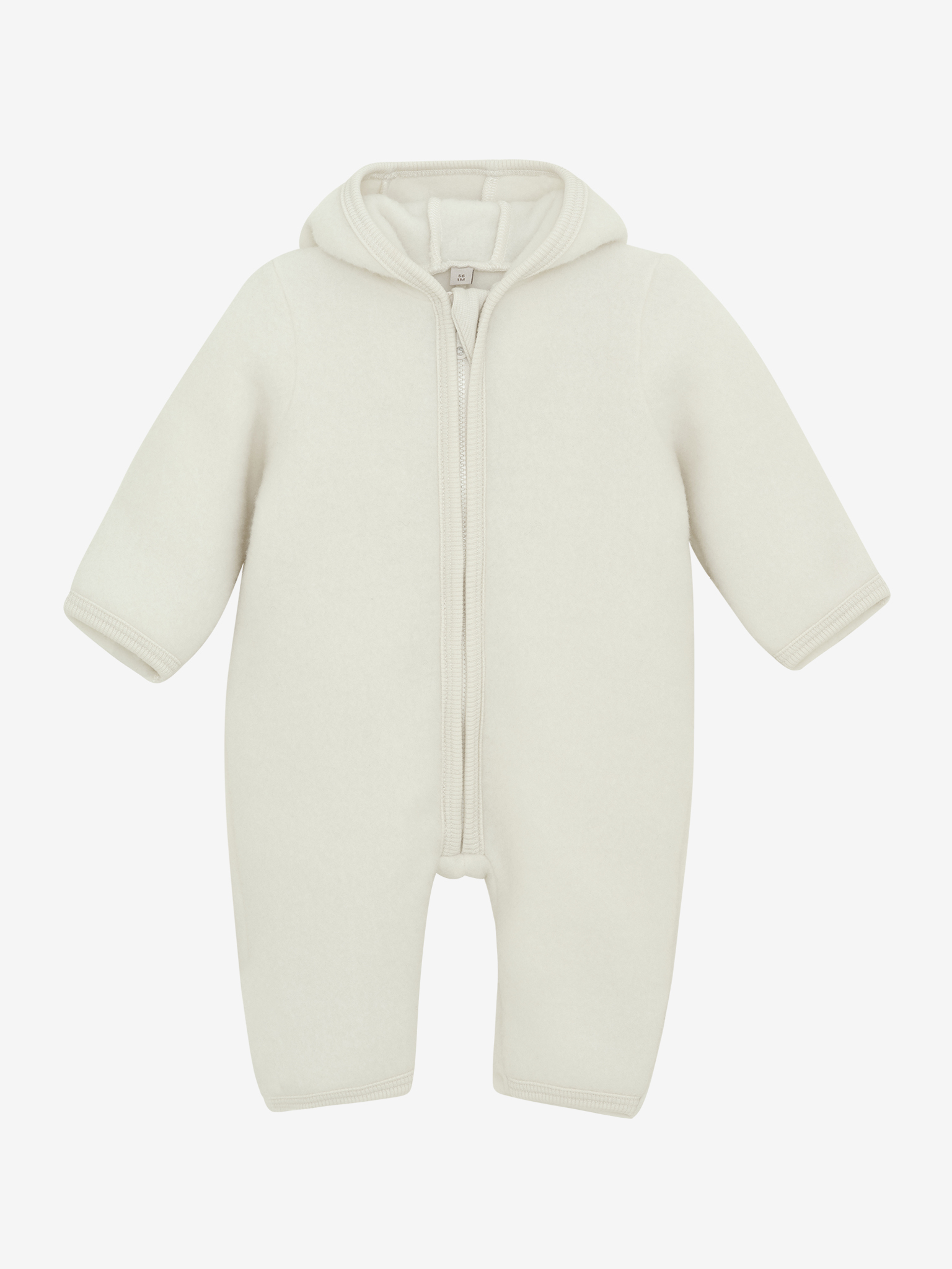HUTTEliHUT - Pram Suit Ears Wool Fleece 480990 - 1801 - Tofu HUTTEliHUT - Pram Suit Ears Wool Fleece 480990 - 1801 - Tofu