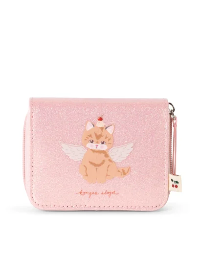 CAT WALLET cerise glitter pink