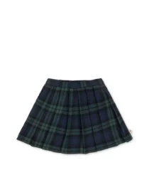 CHECKY PLEAT SKIRT green check