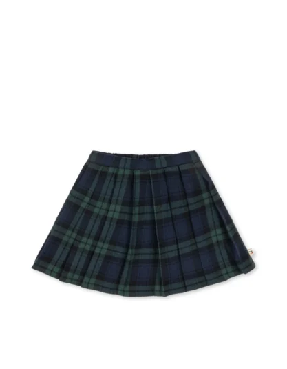 CHECKY PLEAT SKIRT green check