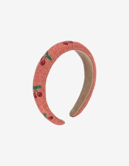 BEADED HAIRBRACE cherry